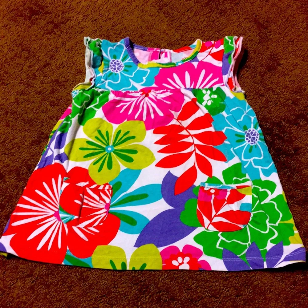 Carters shirt Girls 3T no sleeve floral tropical